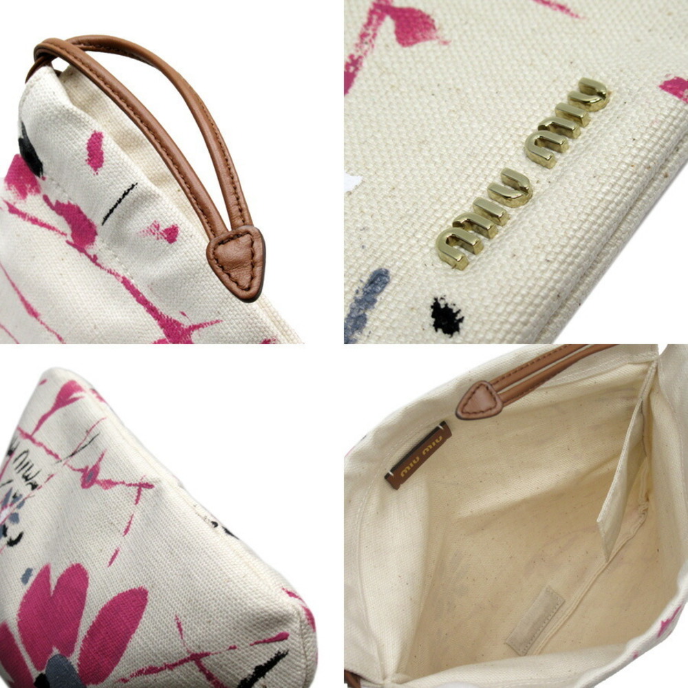 Miu Miu Drawstring Pouch Canvas Pink - image 2